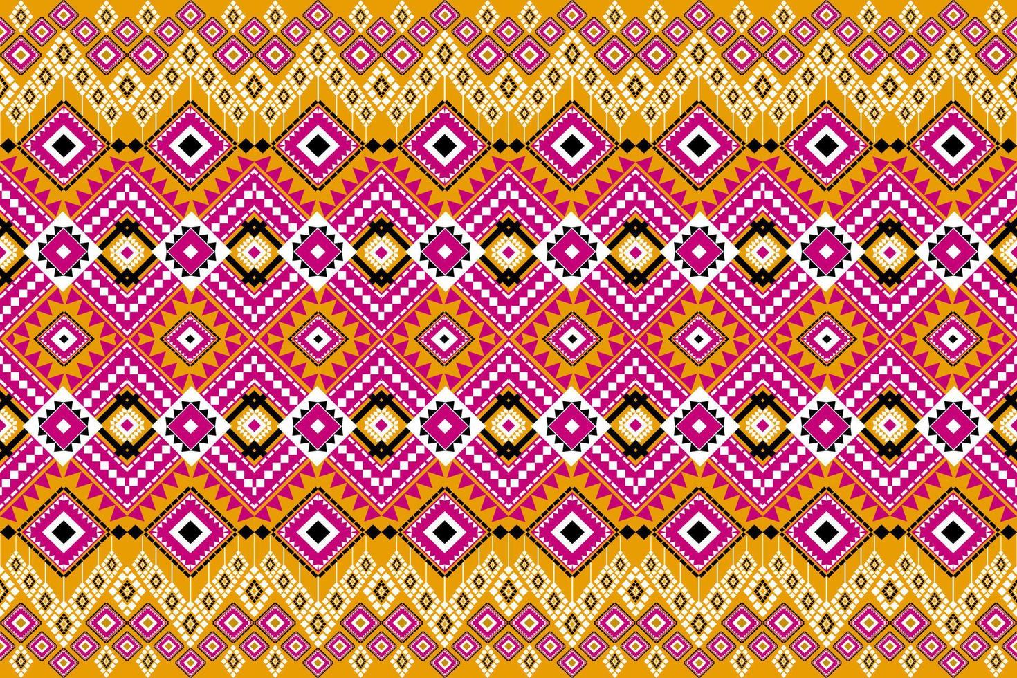 Seamless geometric ethnic asian oriental and tradition pattern design for texture and background. Silk and fabric pattern decoration for carpet, clothing, wrapping and wallpaper vector