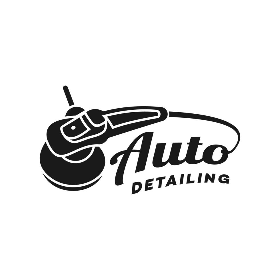 logo auto detailing wash template illustration vector