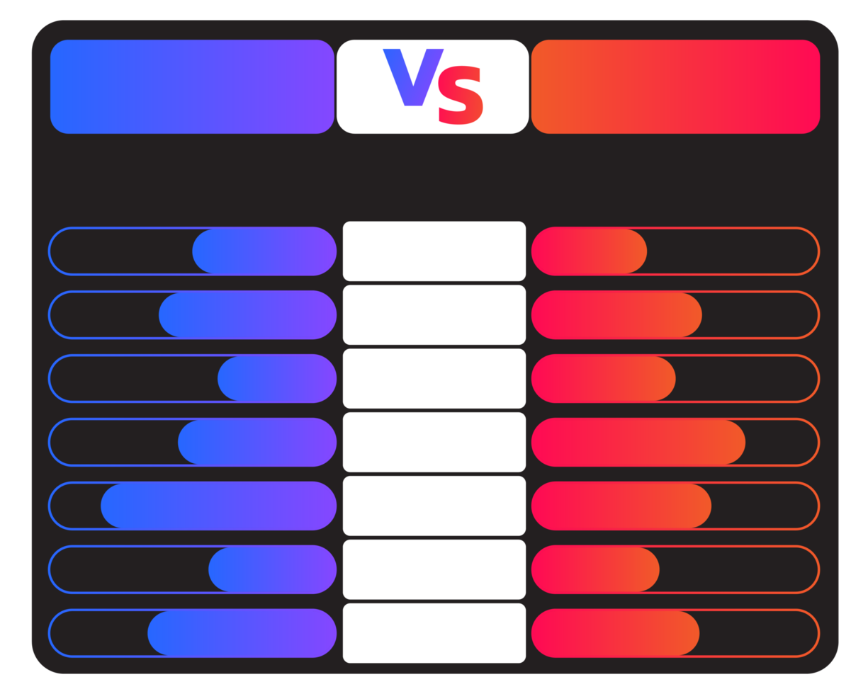 sport statistico confronto modello. dati confronto modello. illustrazione. png