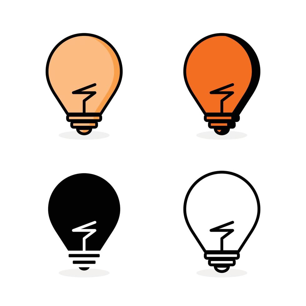 lamp icon vector, isolated on white background. Idea sign, solution, thinking concept. Lightning. Electric, shining. vector