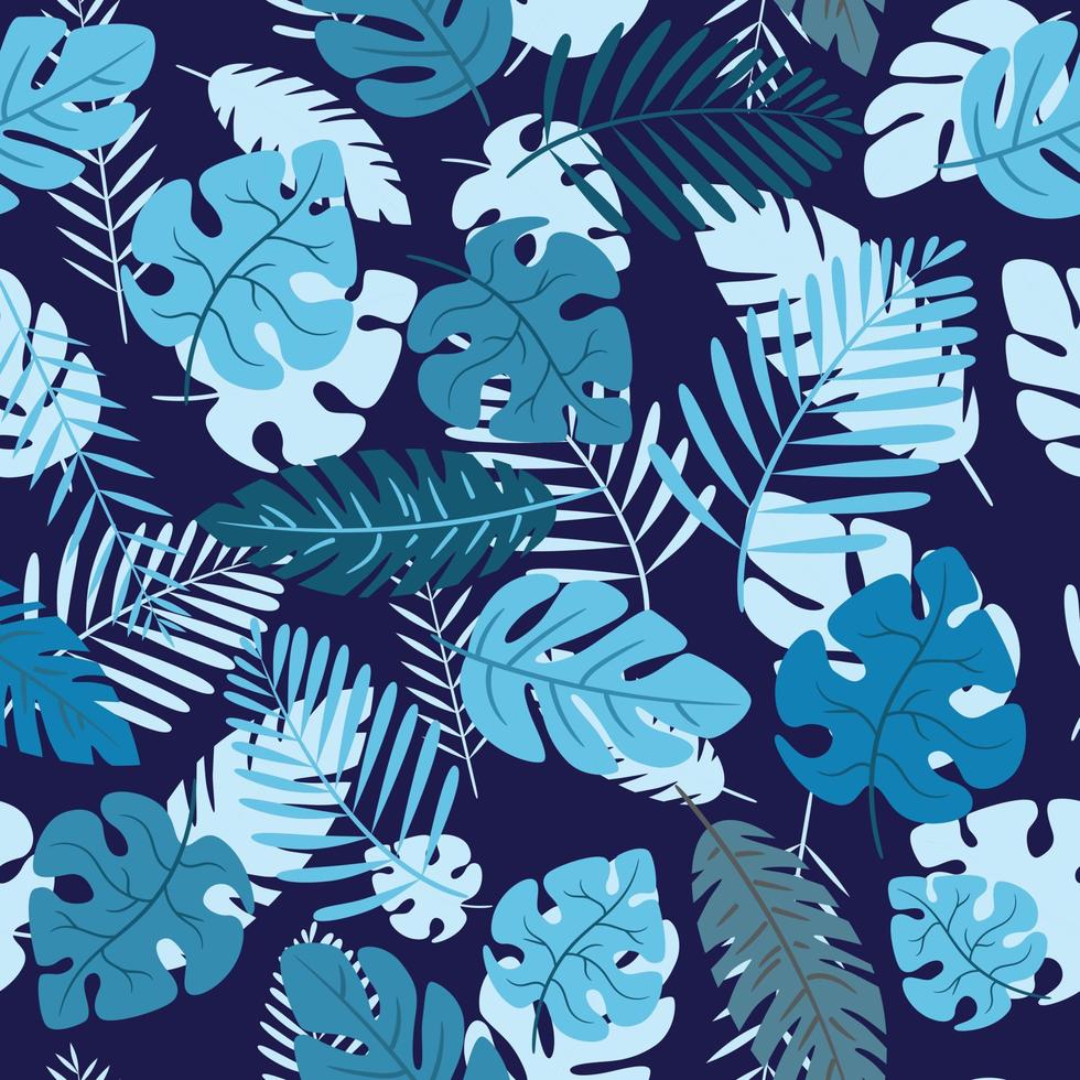 Beautiful pattern with tropical plants. vector