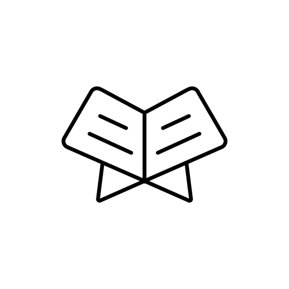 holy quran icon. outline icon vector