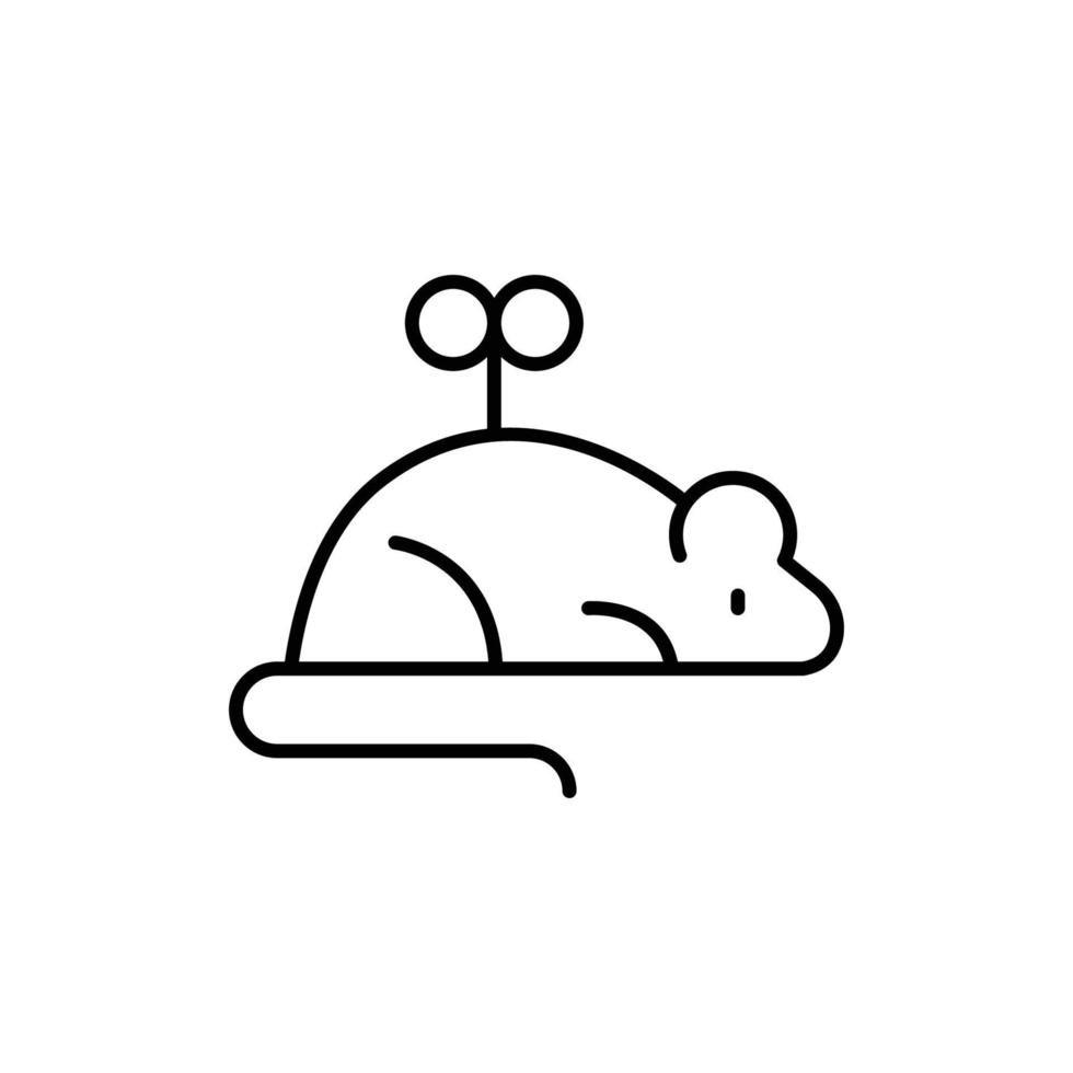 mouse toy icon. outline icon vector