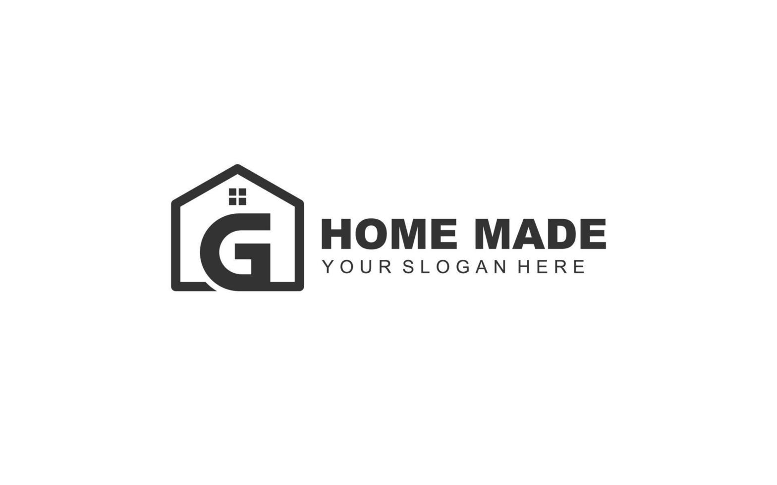 G real estate logo design inspiration. Vector letter template design for brand.