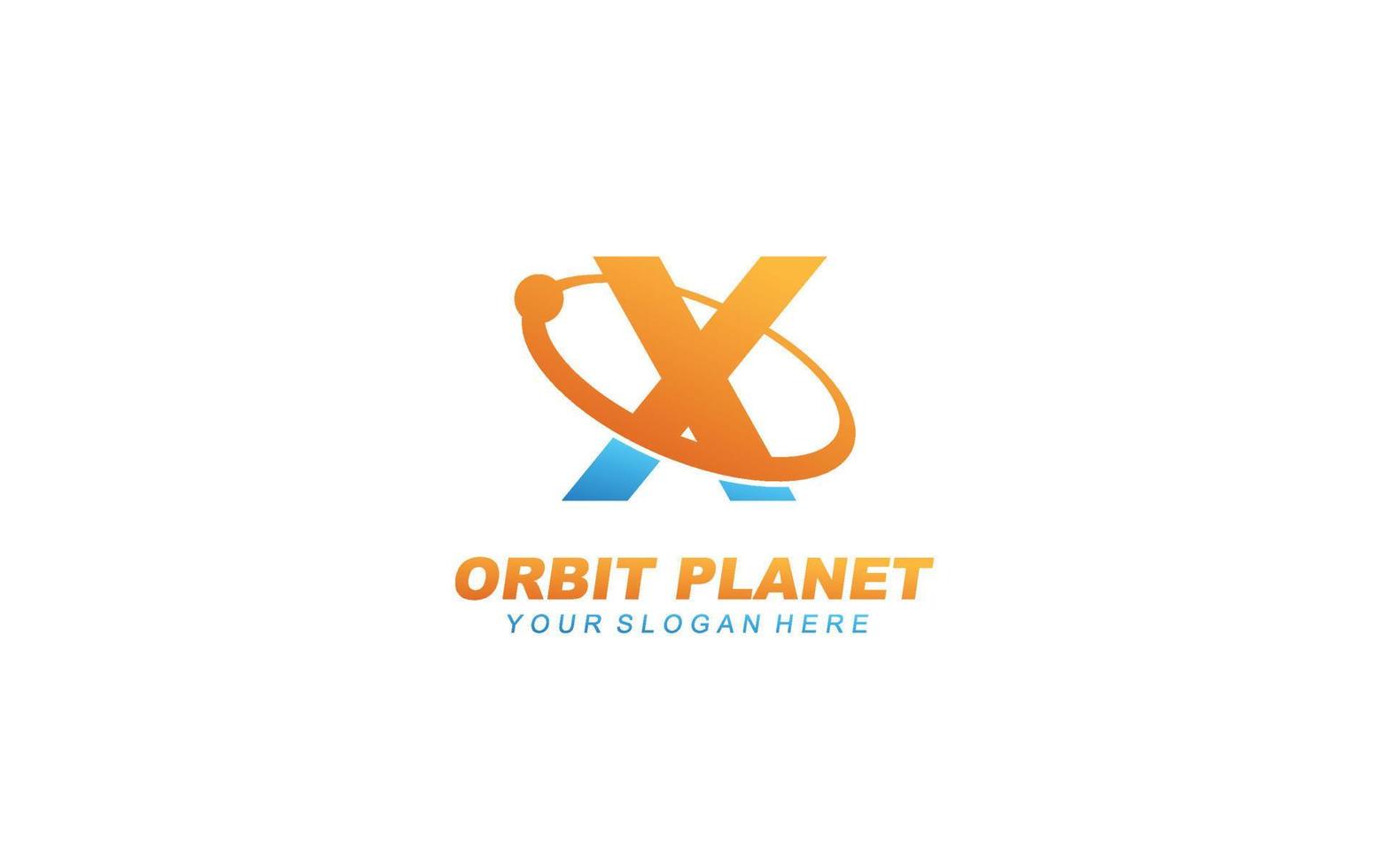 X planeta logo diseño inspiración. vector letra modelo diseño para marca.