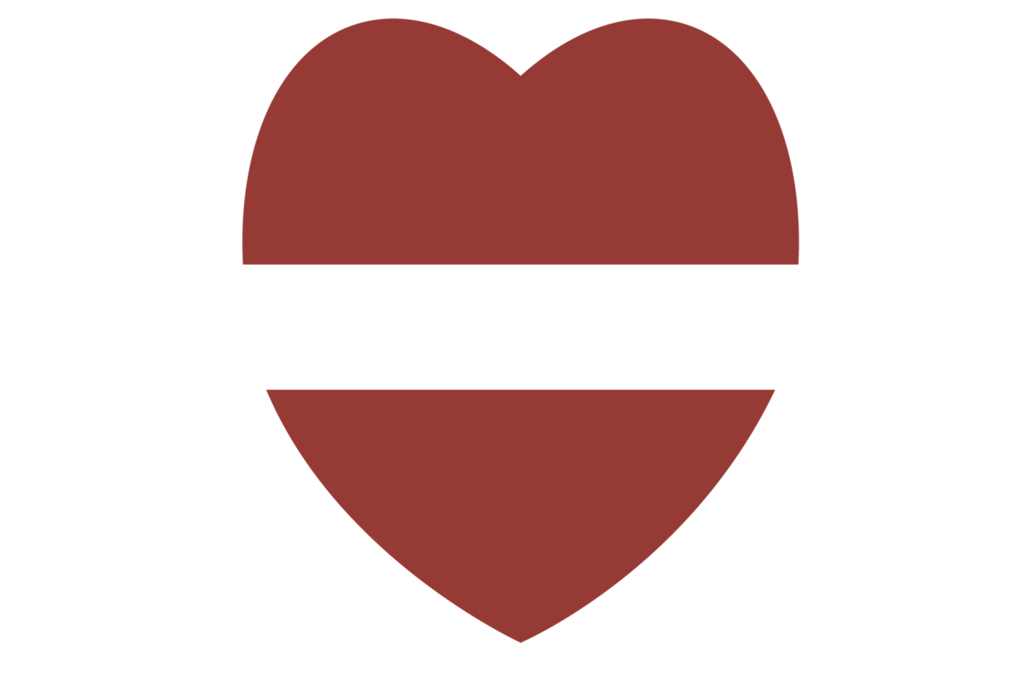 Flat heart Illustration of Latvia flag Free PNG