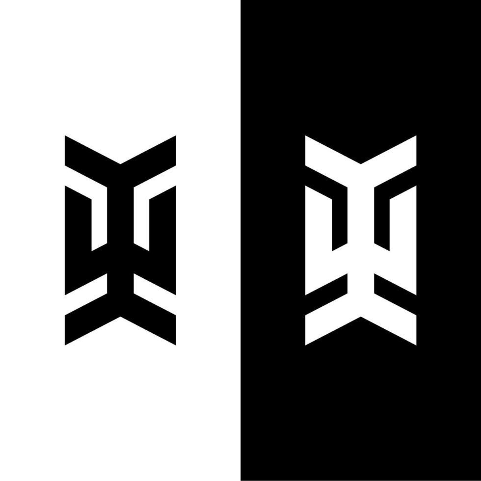 inicial letra w moderno futurista logo icono vector