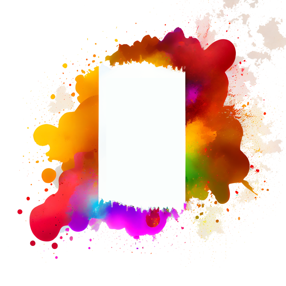 Colorful paint splashes png, Colored powder explosion. Mix rainbow splash on transparent background png