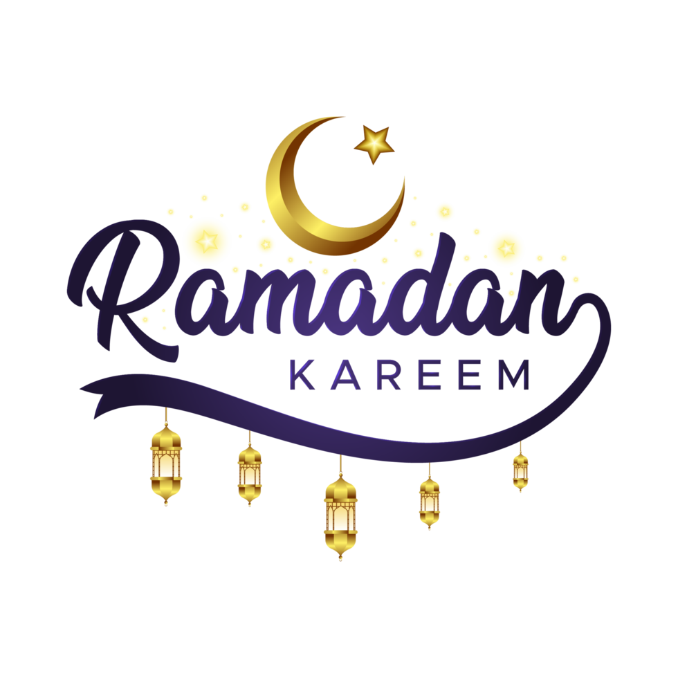 Ramadan kareem png Anglais typographie
