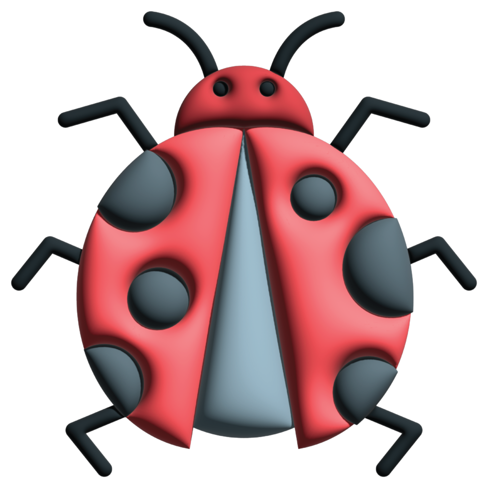 3D illustration lady bug in nature set 21596601 PNG