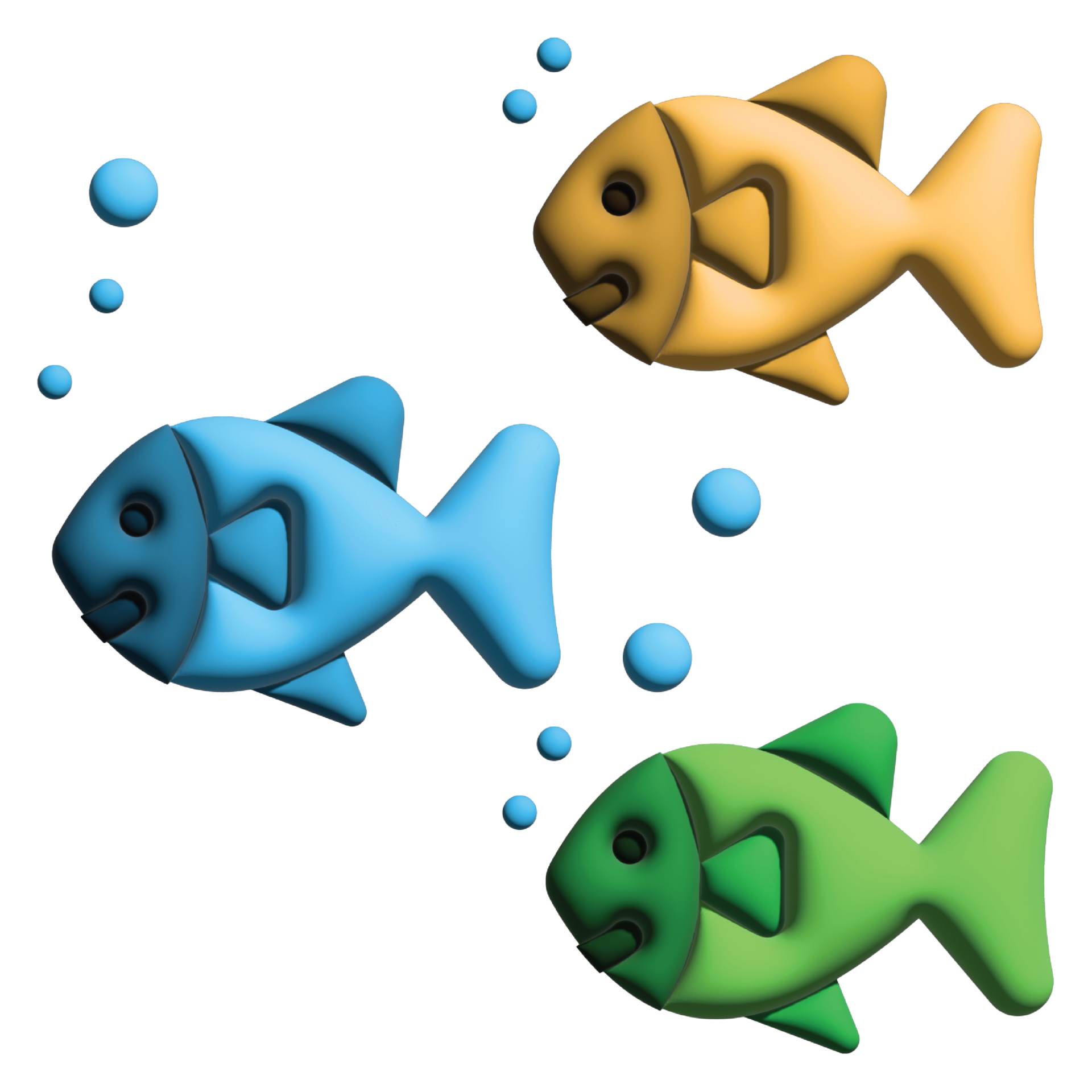 3D illustration fish in nature set 21596608 PNG