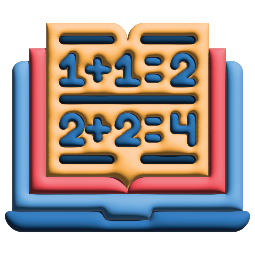 3D illustration math in online learning set png