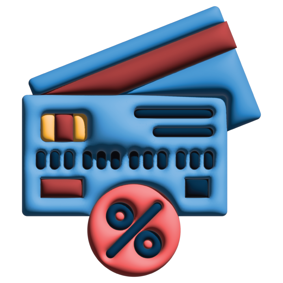 3D illustration protection in credit and loan set png
