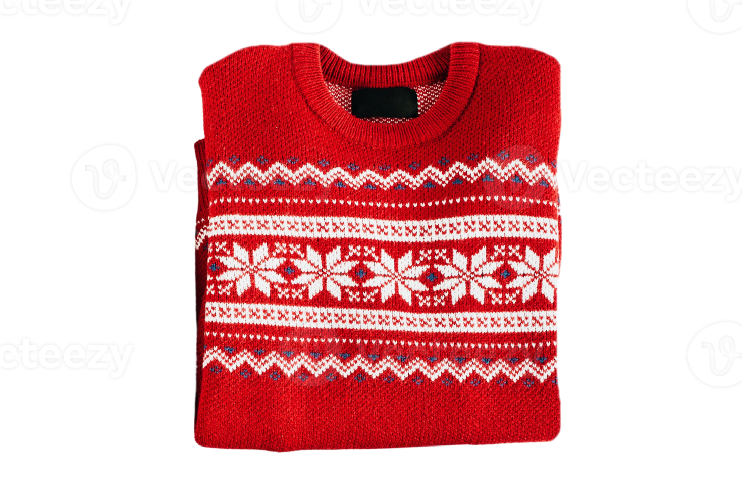 Red christmas sweater isolated on a transparent background png