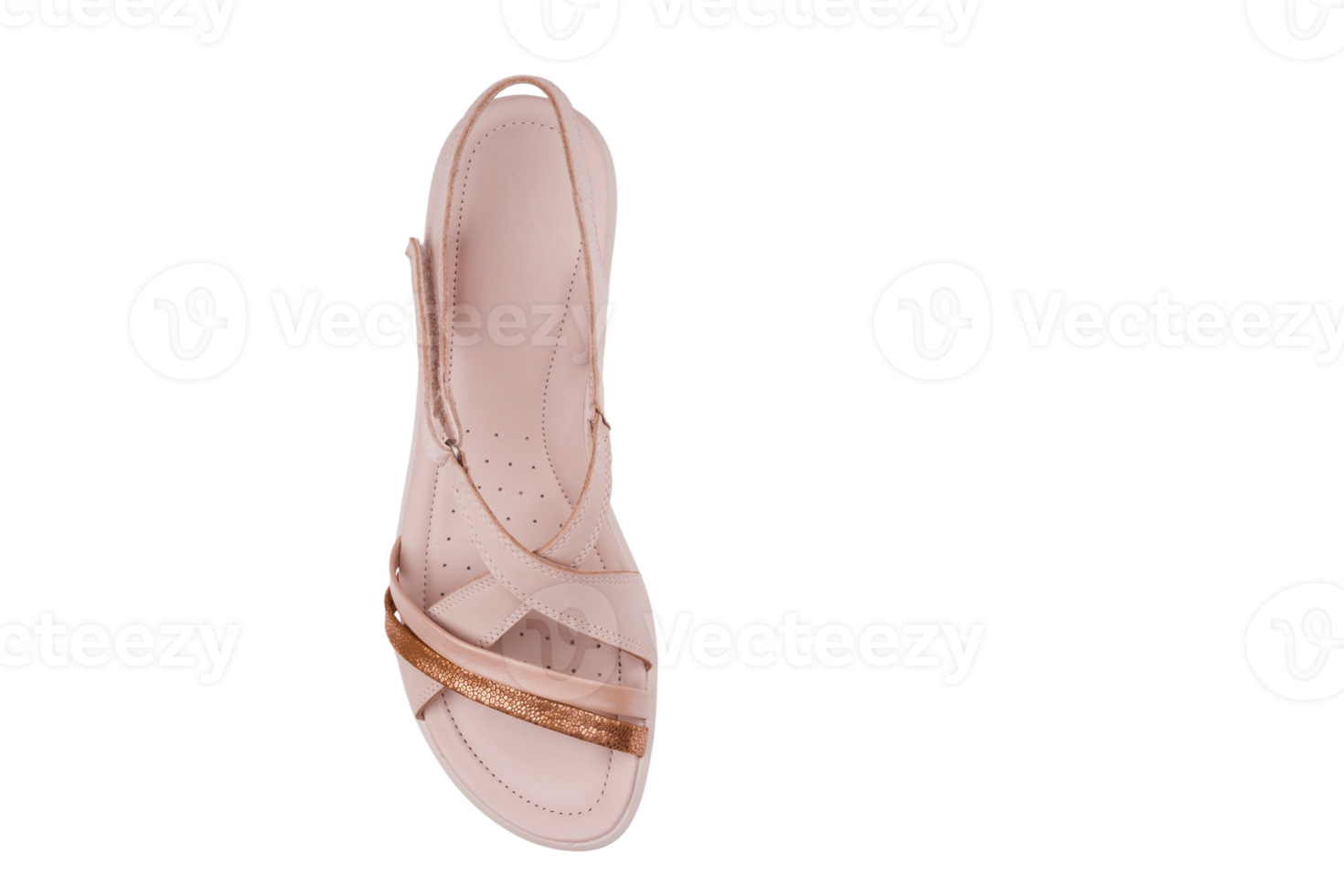 Beige sandal isolated on a transparent background png