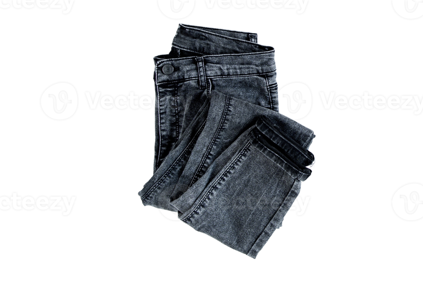 Preto jeans isolado em uma transparente fundo png