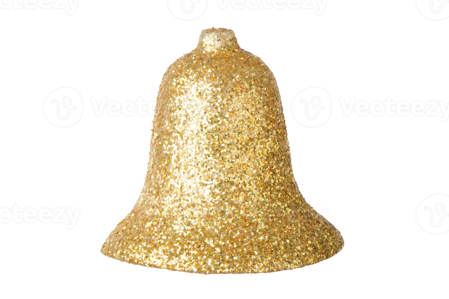 Gold bell isolated on a transparent background png