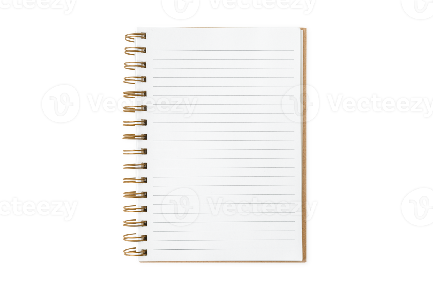 White notebook isolated on a transparent background png