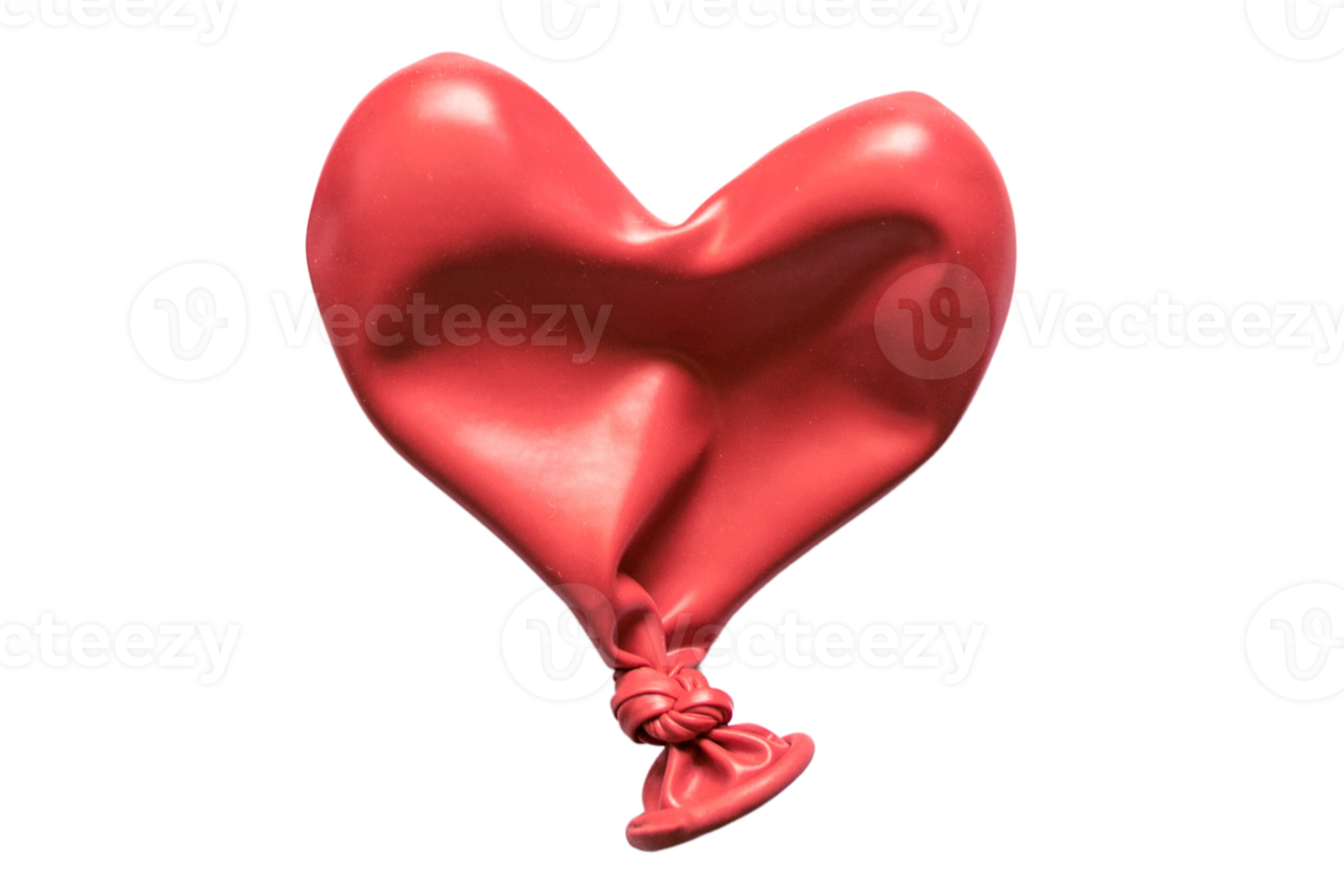 Red heart balloon isolated on a transparent background png