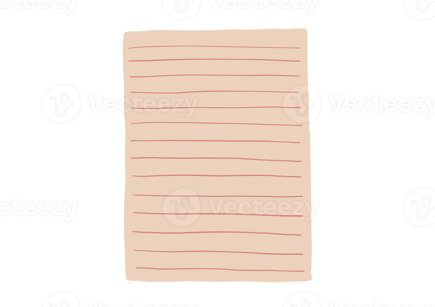 Paper note isolated on a transparent background png