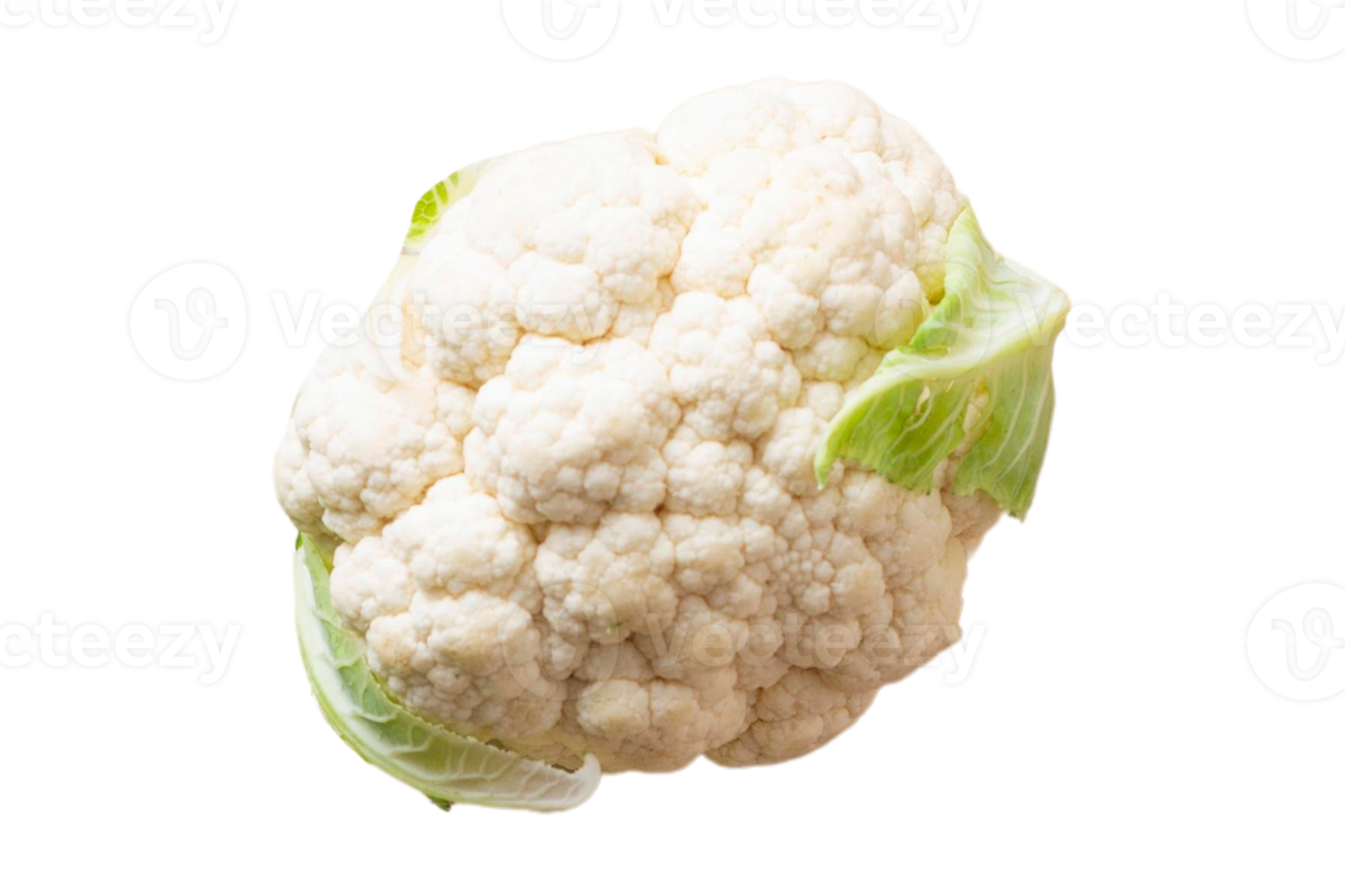 White cauliflower isolated on a transparent background png