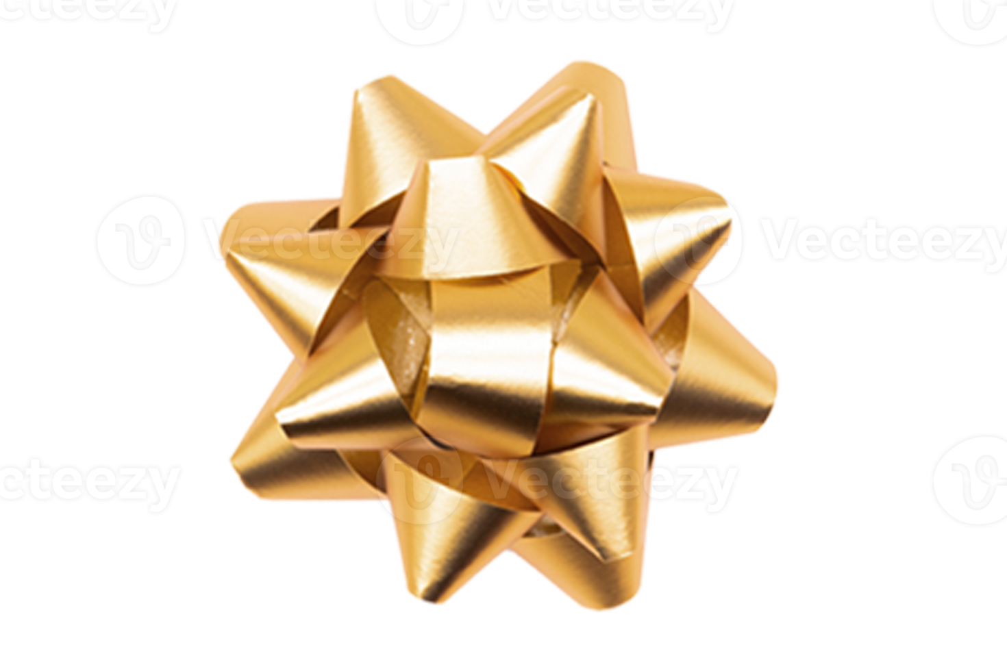 gouden Kerstmis lint decoratie geïsoleerd Aan een transparant achtergrond png