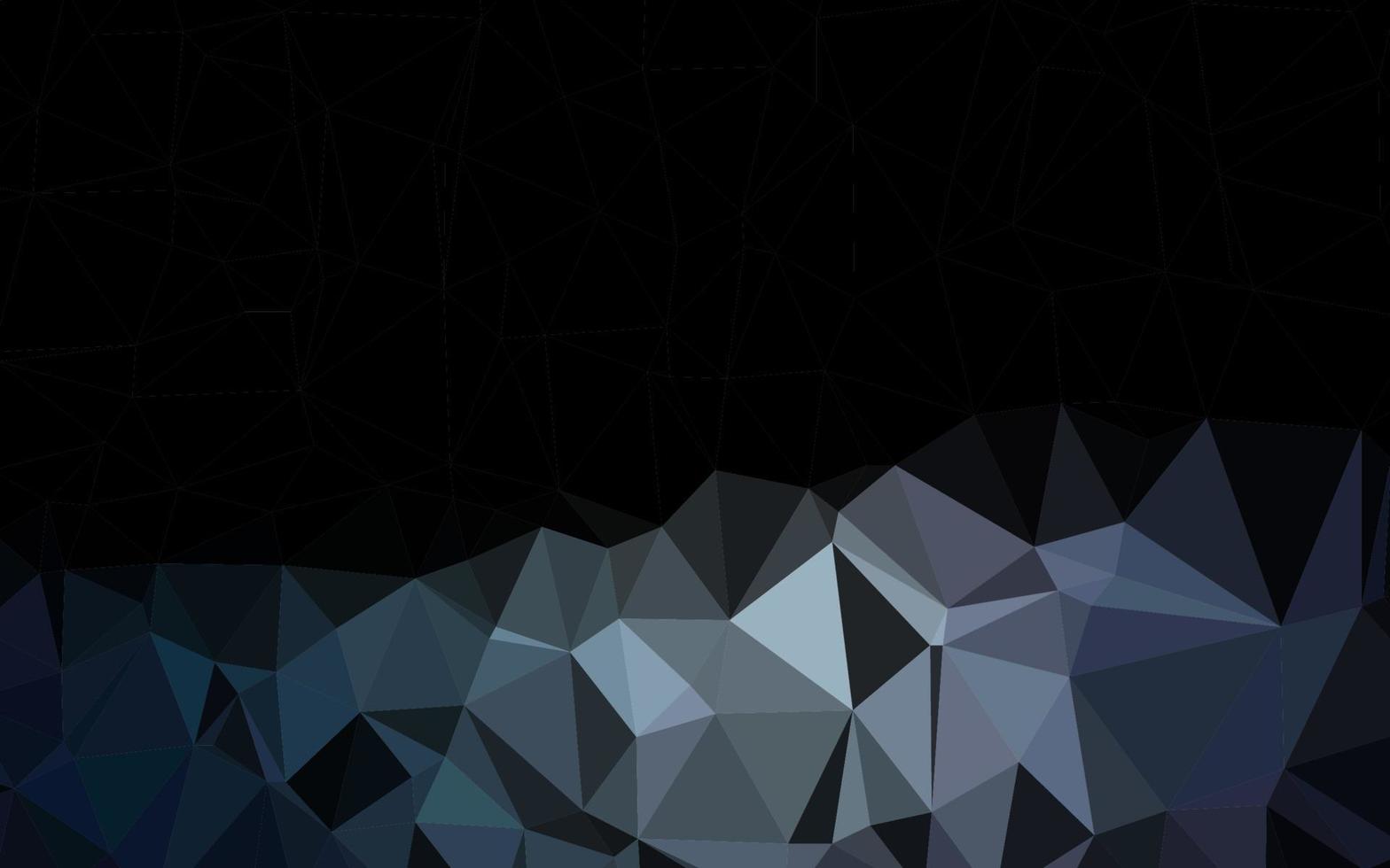 Dark Black vector abstract mosaic backdrop.