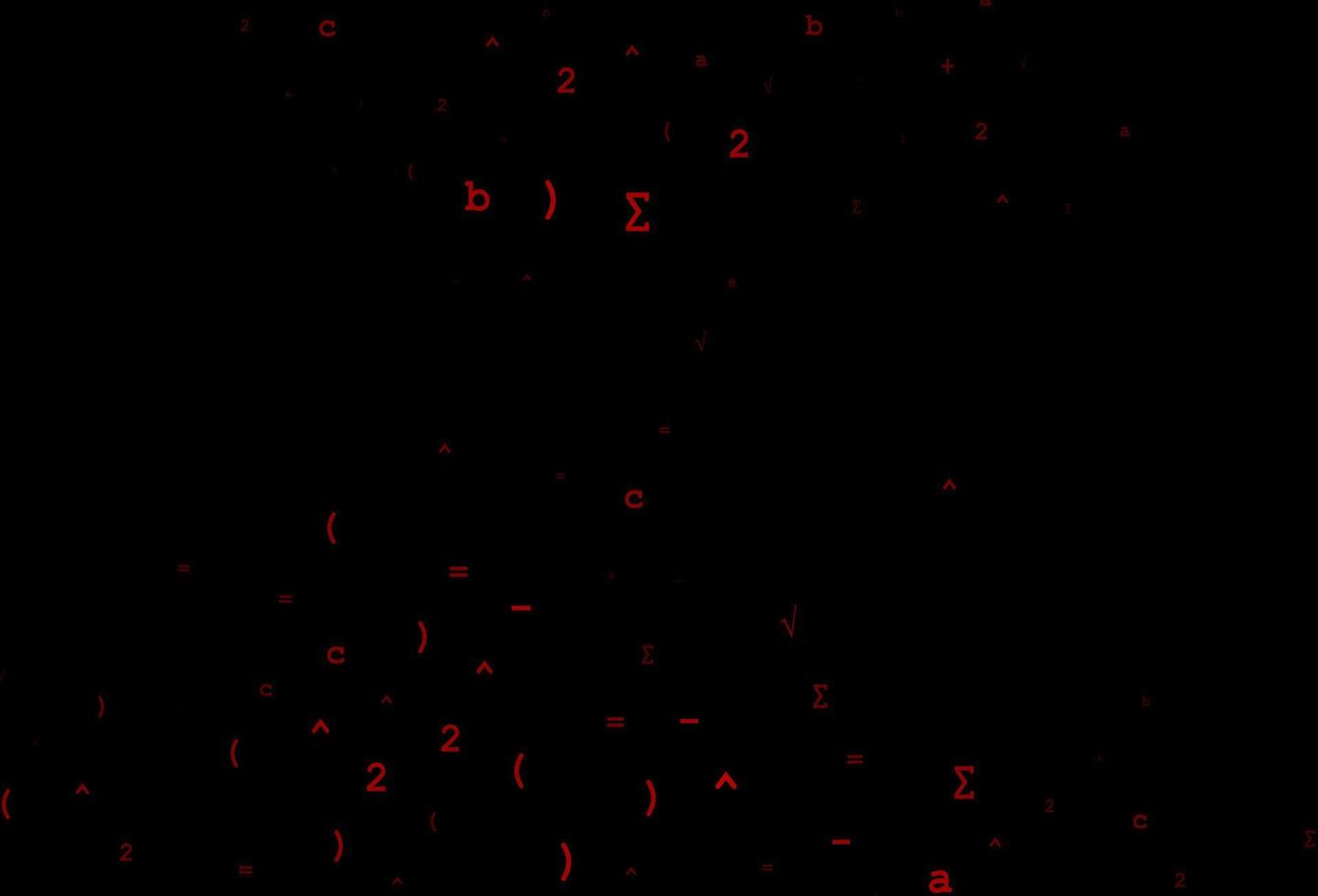 Dark Red vector cover with math elements.