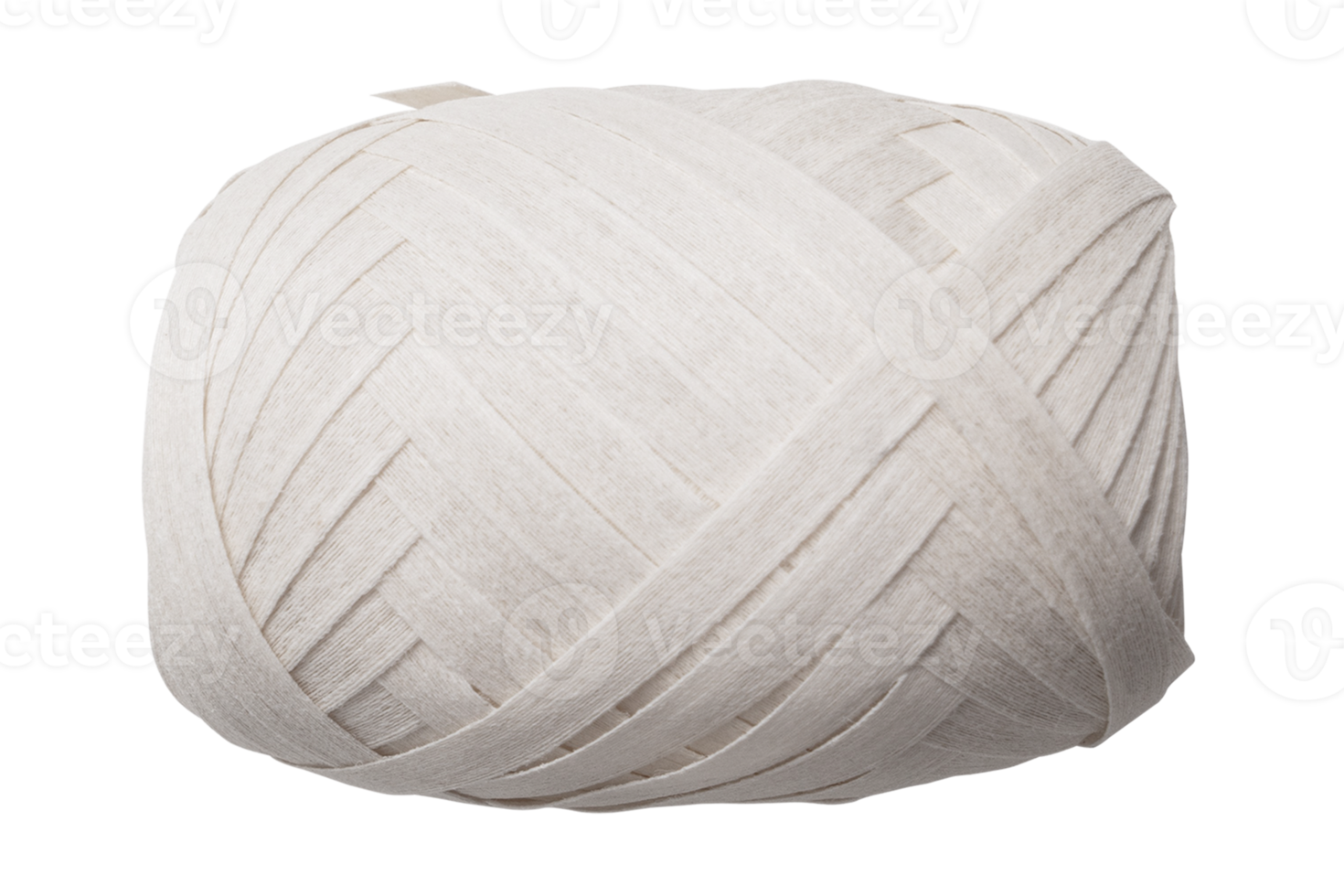 White thread spool isolated on a transparent background png