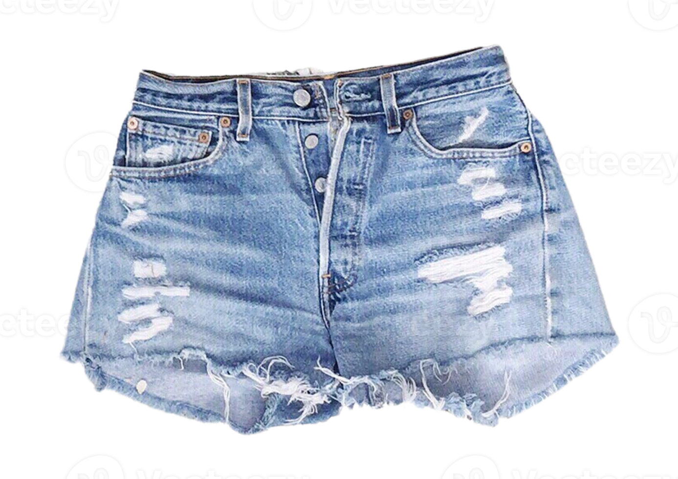 Denim shorts isolated on a transparent background png