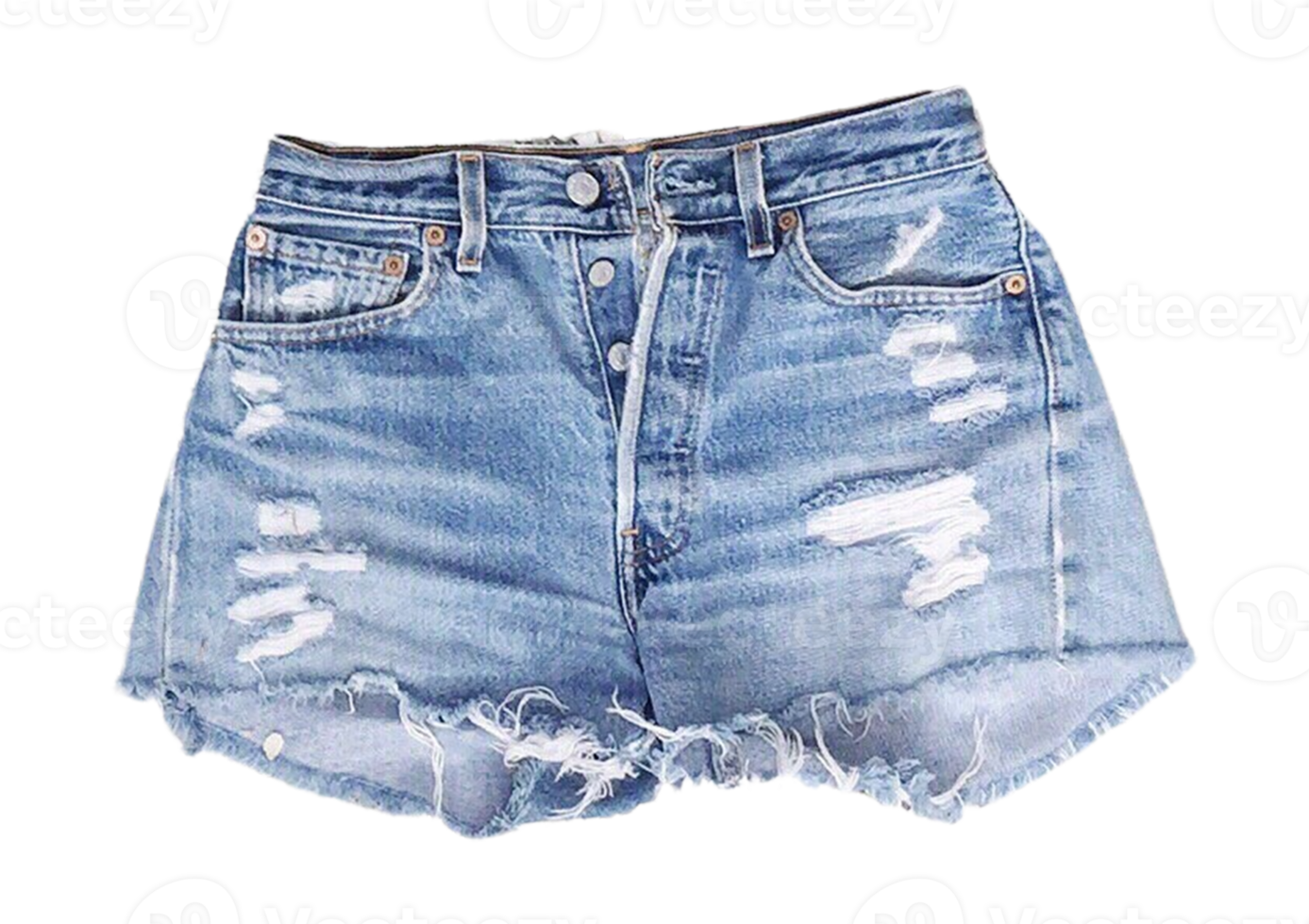 Denim shorts isolated on a transparent background png