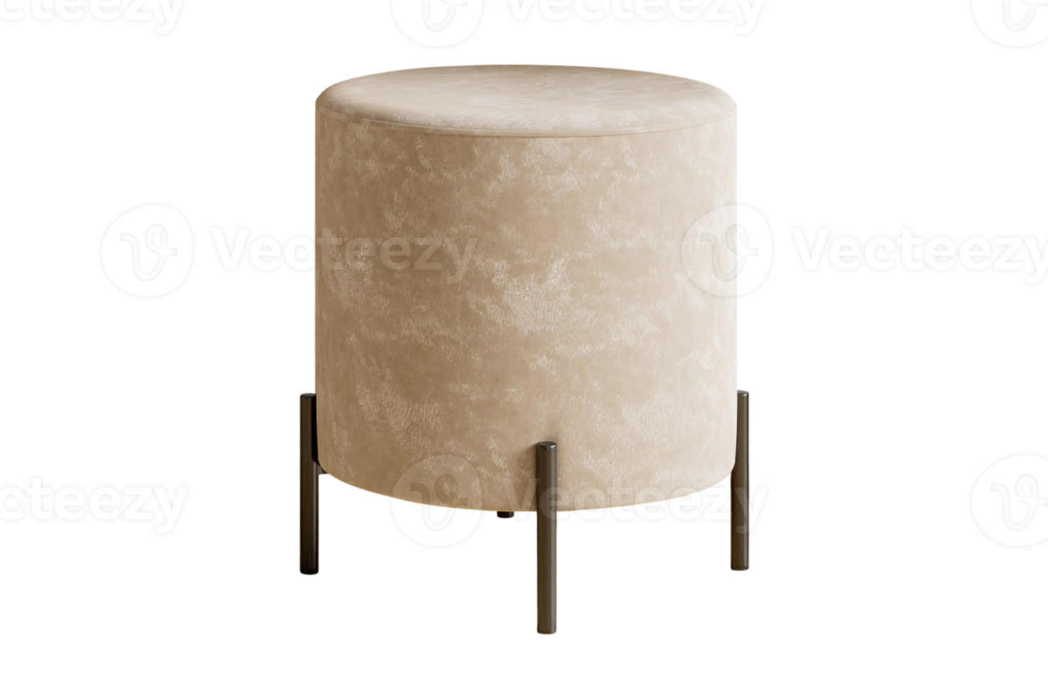 beige ottoman isolé sur une transparent Contexte png