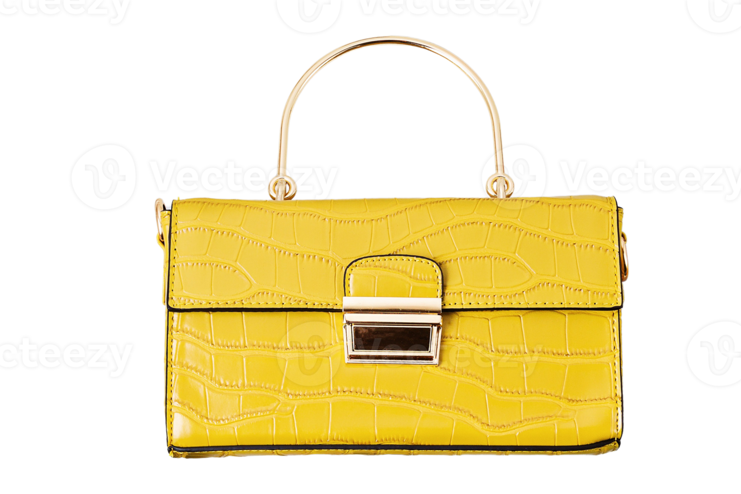 Yellow handbag isolated on a transparent background png