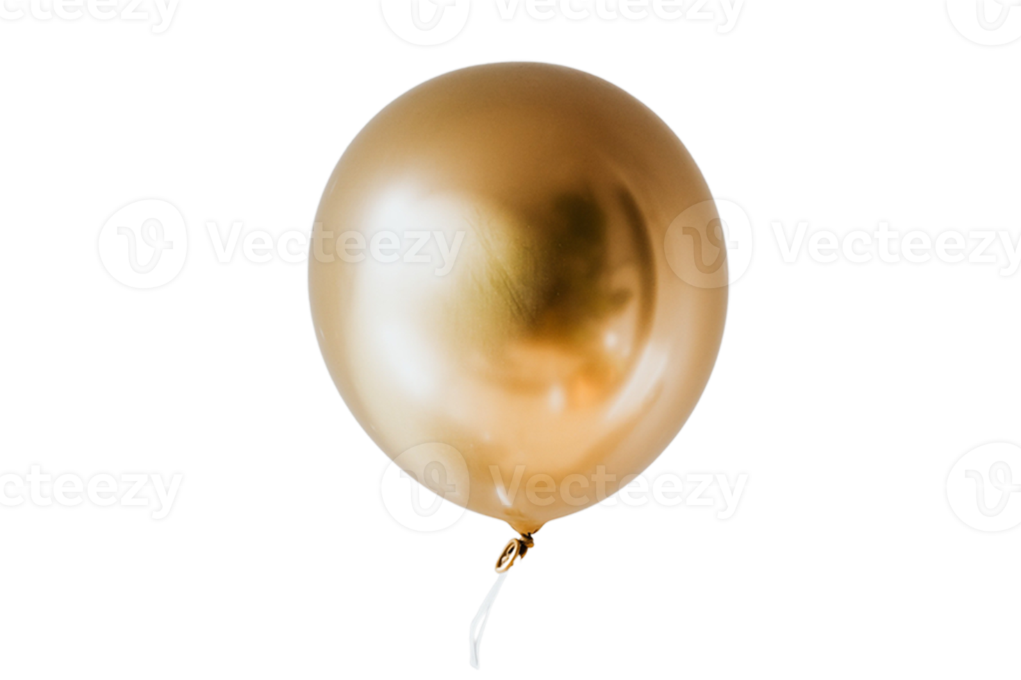 Gold balloon isolated on a transparent background png