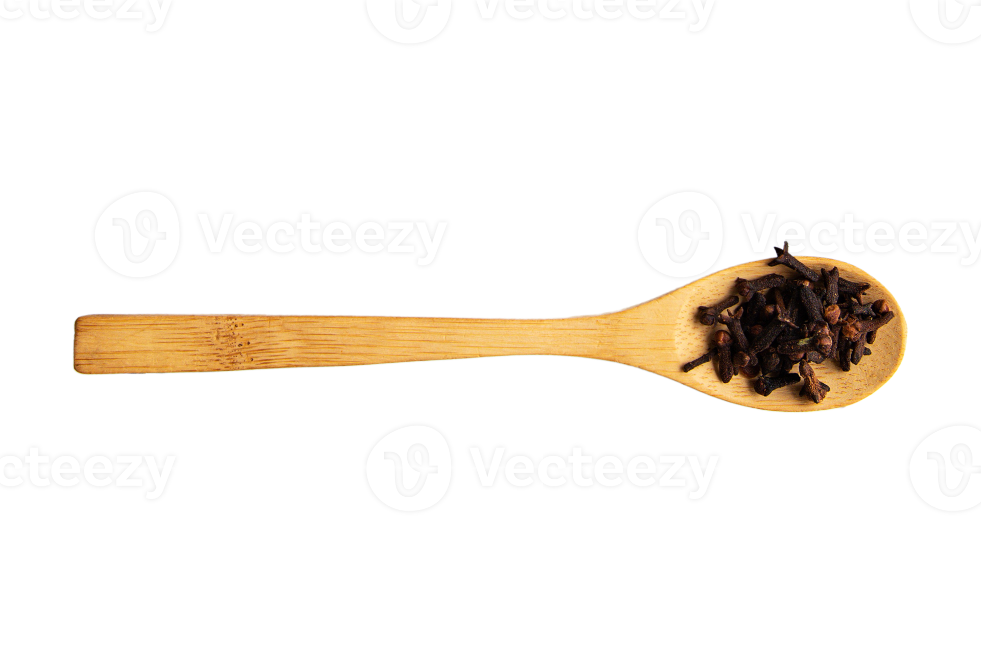 Wooden spoon with condiments isolated on a transparent background 21597169 PNG