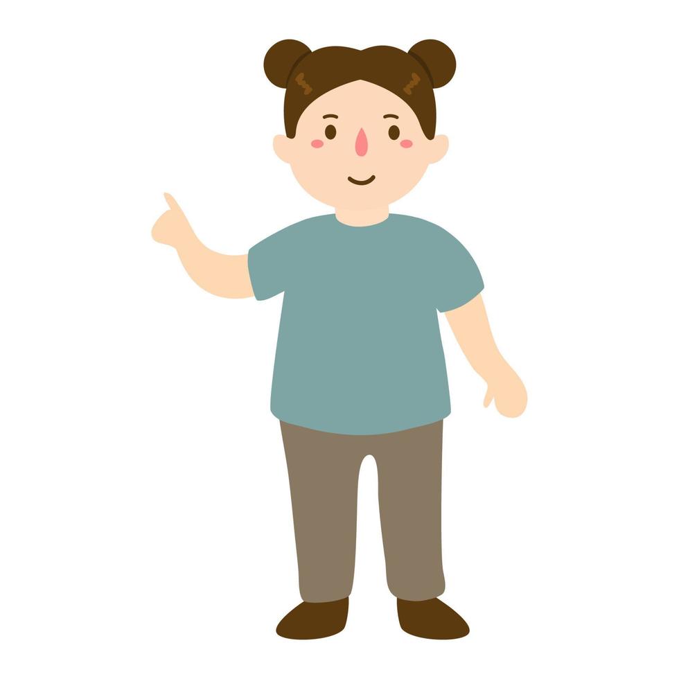 kids character hand poses vector