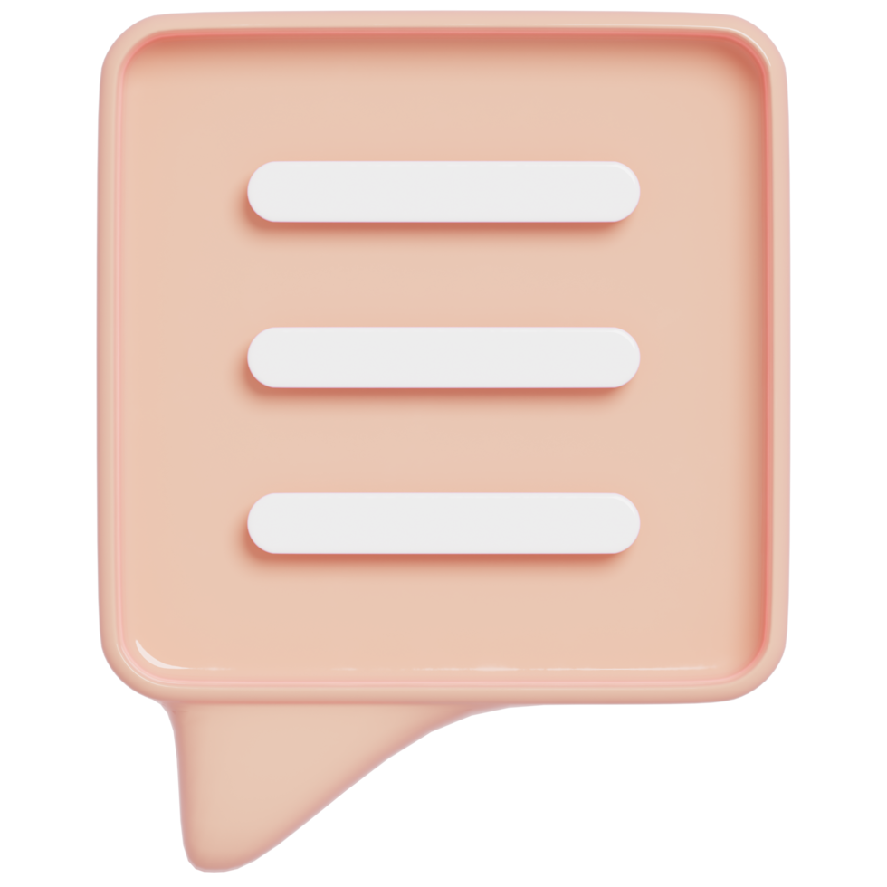 Chat Speech Bubble Communication.Comment Social media online concept.3D render Illustration. png