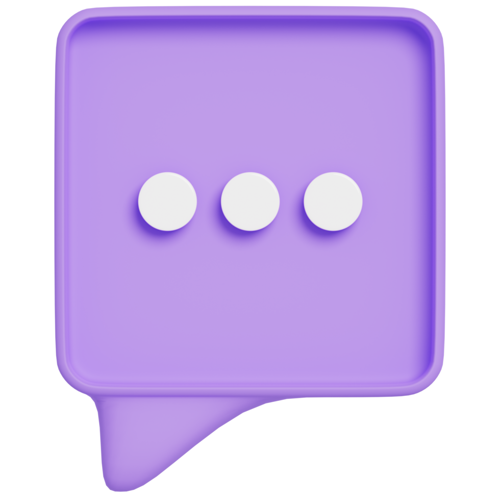 Chat Speech Bubble Communication.Comment Social media online concept.3D render Illustration. png