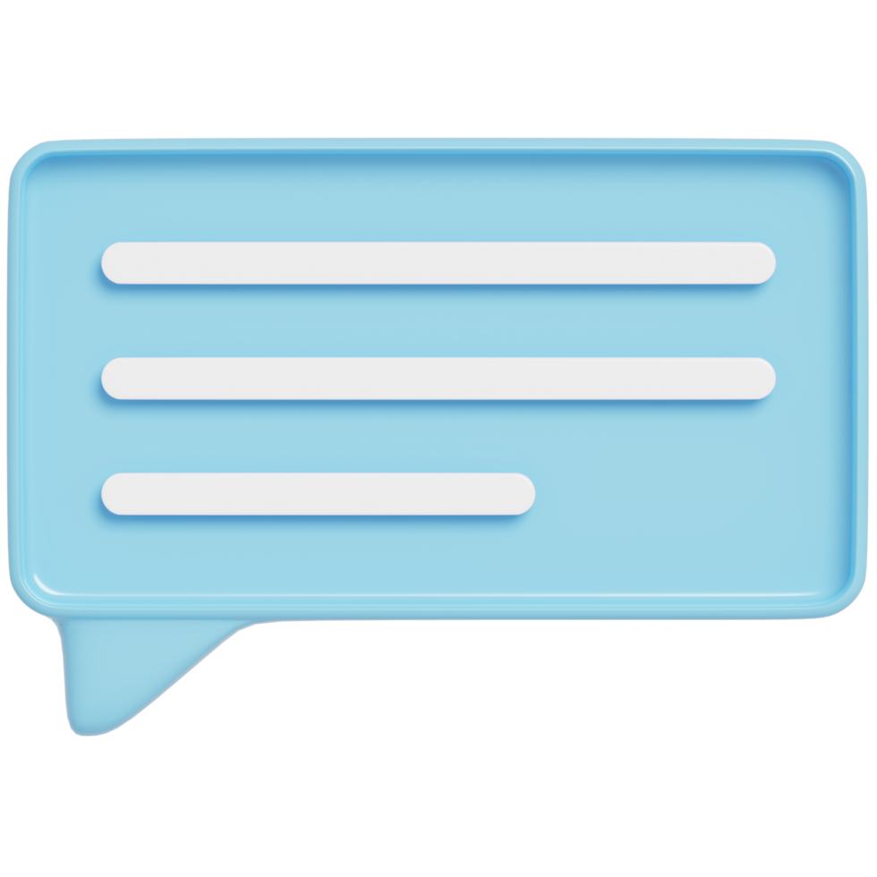 Chat Speech Bubble Communication.Comment Social media online concept.3D render Illustration. png