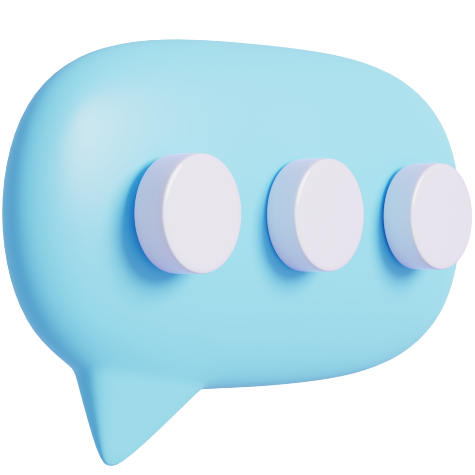 Chat Speech Bubble Communication.Comment Social media online concept.3D render Illustration. png
