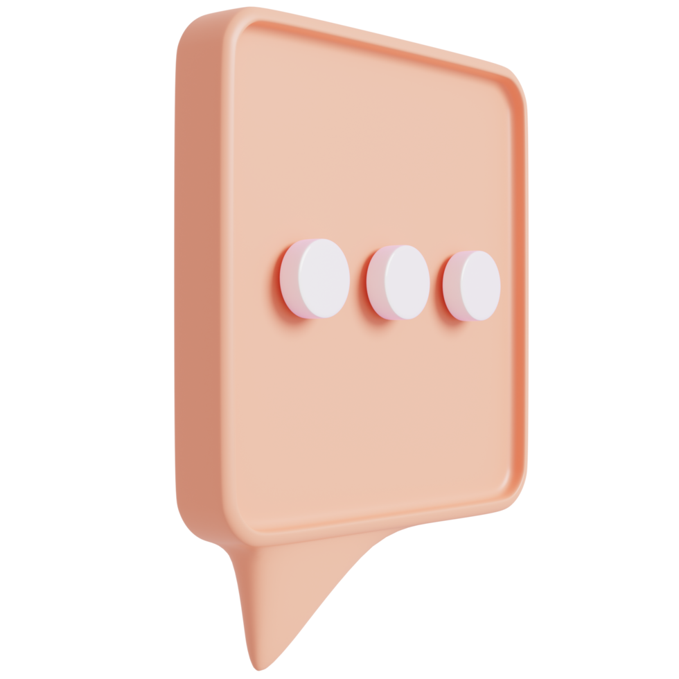 Chat Speech Bubble Communication.Comment Social media online concept.3D render Illustration. png