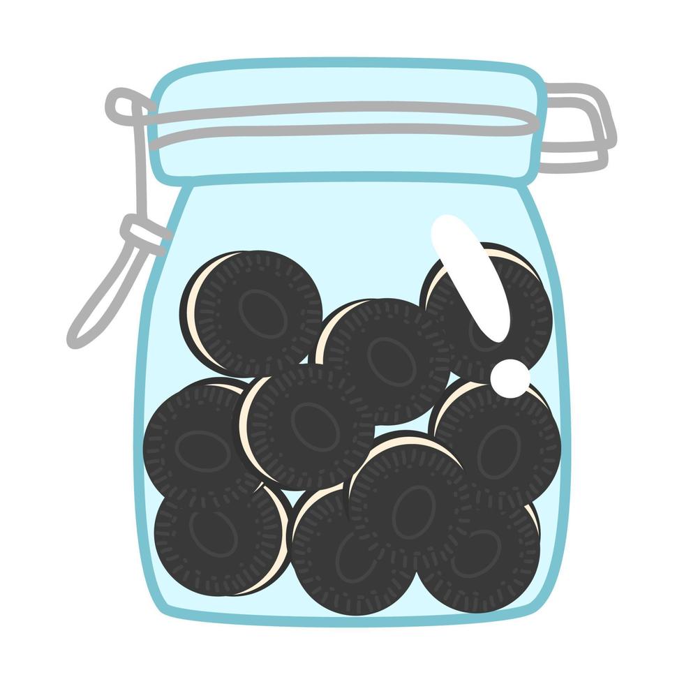 chocolate cookies oreo with cream vector