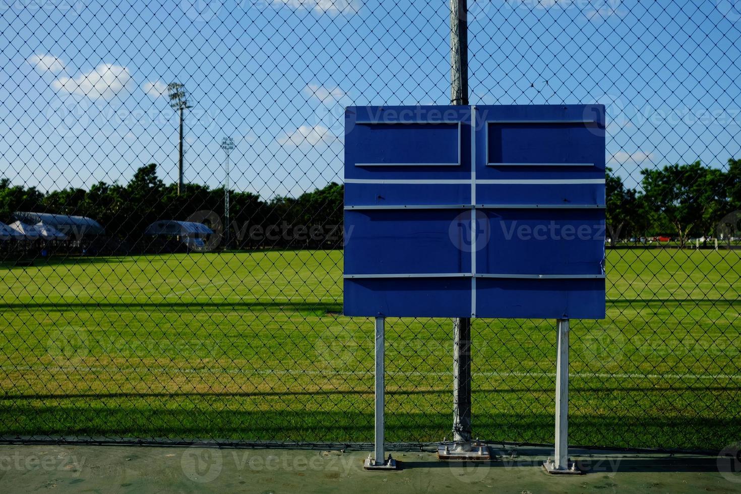 Blank Wooden Scoreboard of Futsal. photo