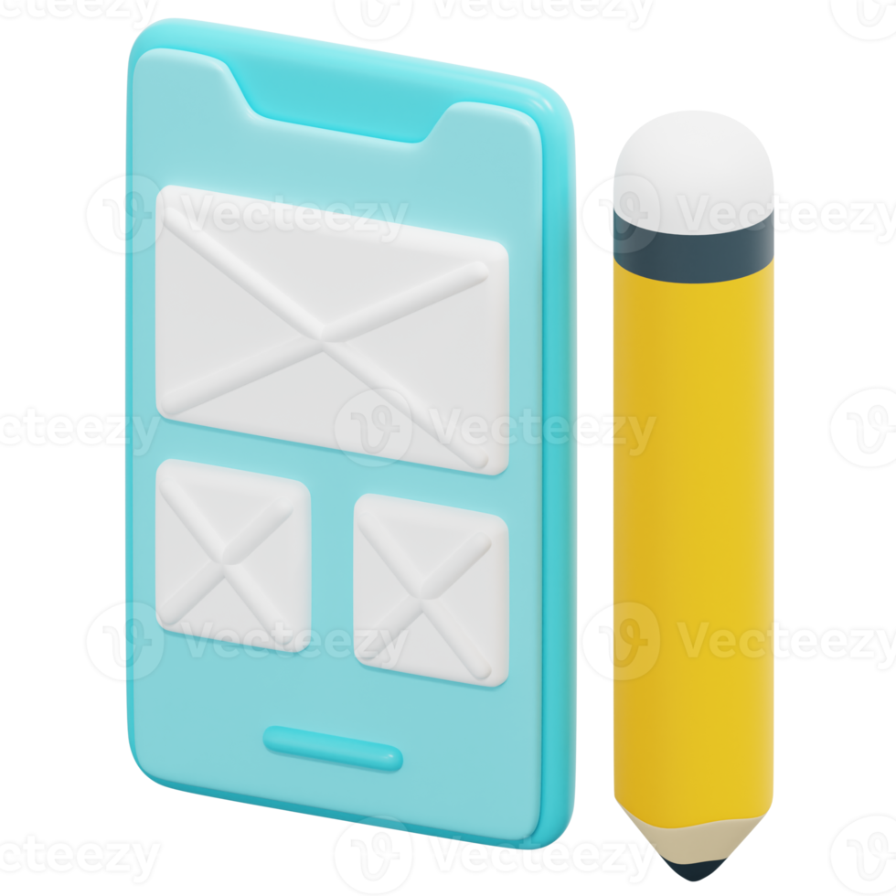 prototype 3d render icon illustration png