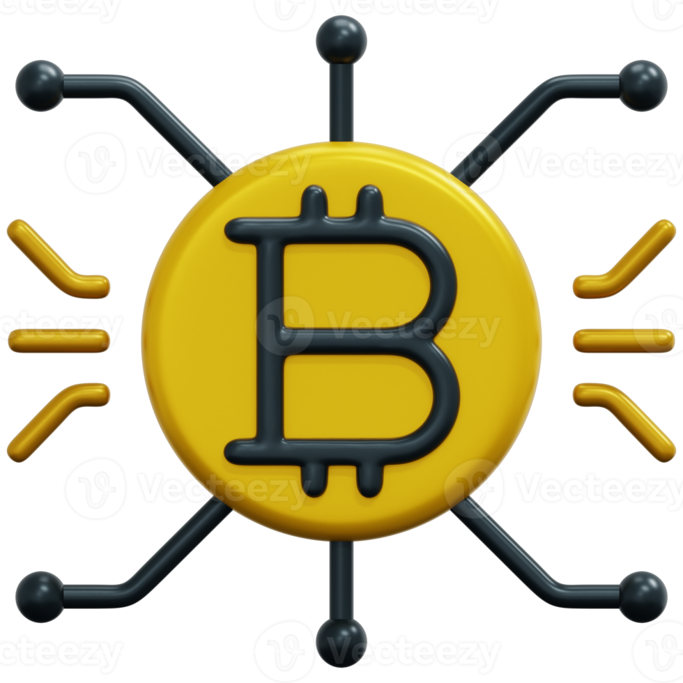 cryptocurrency 3d render icon illustration png