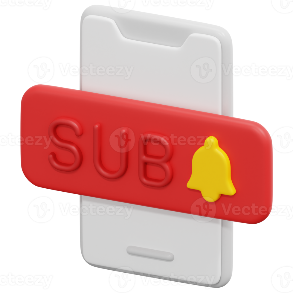 subscription 3d render icon illustration png