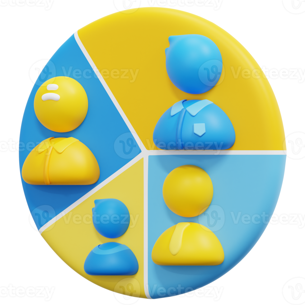 segmentation 3d rendre icône illustration png