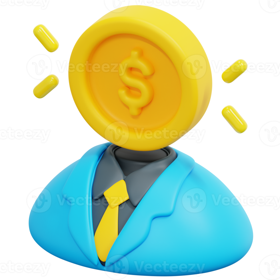 Investor 3d machen Symbol Illustration png