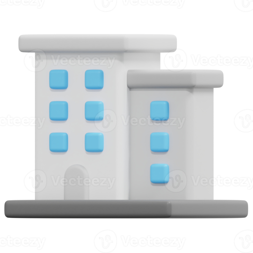 apartment 3d render icon illustration png