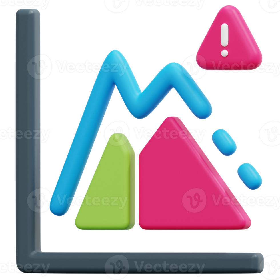 illustration de l'icône de rendu 3d de risque png